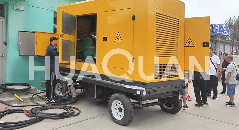 江蘇連云港道路建設500kW移動式發電機組電站項目