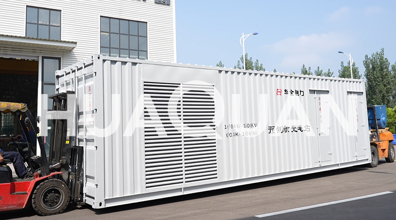 山東城鄉電網配電成套設備10kv變0.4kv預制艙變電站項目